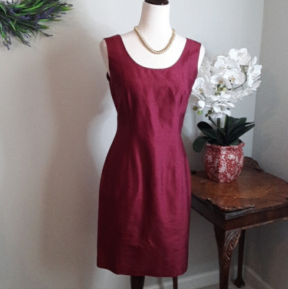 TWEEDS silk shift dress